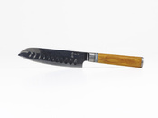 Nóż Santoku ze stali damasceńskiej 5" - Aka Tori Kyoto Olive