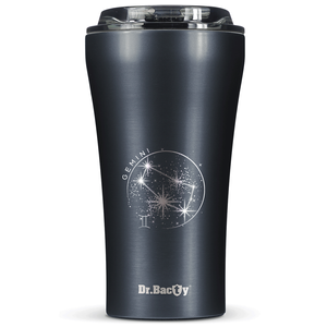 Kubek termiczny na kawę Dr.Bacty Apollo 2.0 - "Bliźnięta" - 360 ml - Gunmetal