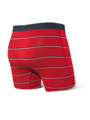 Bokserki męskie szybkoschnące SAXX VIBE Boxer Brief retro paski - czerwone