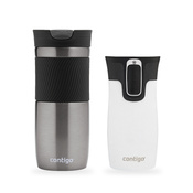 Zestaw Contigo Byron 470 ml Gunmetal + West Loop Mini 300 ml – biały metalik