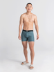 Bokserki męskie chłodzące / sportowe z rozporkiem SAXX HOT SHOT Boxer Brief Fly – turkusowe