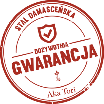 Nóż Santoku Aka Tori ze stali damasceńskiej 7" - Tokyo Black