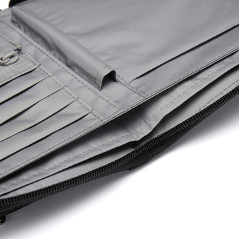 Portfel antykradzieżowy męski duży RFID Pacsafe - granatowy