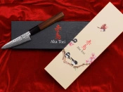 Nóż do obierania z grawerem Aka Tori ze stali damasceńskiej 3,5" - Tokyo Hammer