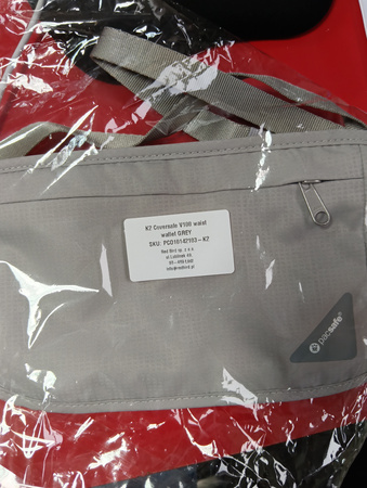 Portfel na pas RFID Pacsafe Coversafe V100 - szary
