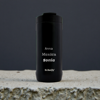 Kubek termiczny z grawerem Dr.Bacty Notus 360 ml -  czarny