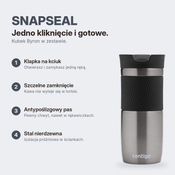 Zestaw Contigo Byron 470 ml Gunmetal + West Loop Mini 300 ml – czarny metalik