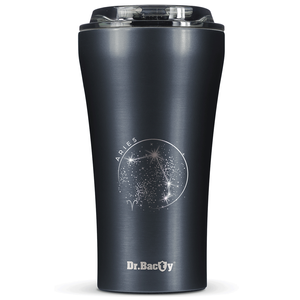 Kubek termiczny na kawę Dr.Bacty Apollo 2.0 - "Baran" - 360 ml - Gunmetal