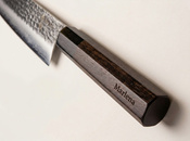 Nóż Santoku z grawerem Aka Tori ze stali damasceńskiej 7" - Tokyo Black