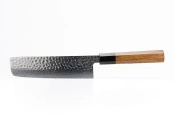 Nóż Nakiri do warzyw z grawerem Aka Tori ze stali damasceńskiej 7" - Tokyo Hammer