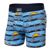 Bokserki męskie SAXX ULTRA Boxer Brief Leniwa rzeka - niebieskie