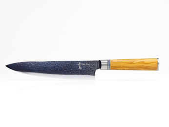 Nóż Szefa Kuchni ze stali damasceńskiej 8" - Aka Tori Kyoto Olive