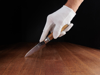 Nóż do obierania Aka Tori ze stali damasceńskiej 3,5" - Kyoto Olive