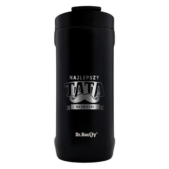 Cooler na puszkę Dr.Bacty Notus 360 ml - Najlepszy tata - czarny