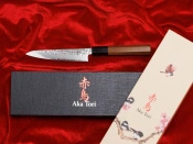 Nóż uniwersalny z grawerem Aka Tori ze stali damasceńskiej 5" - Tokyo Hammer