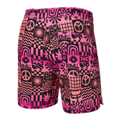 Szorty kąpielowe męskie z kieszeniami 2w1 SAXX OH BUOY krótkie - różowe