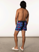 Bokserki męskie chłodzące / sportowe z rozporkiem SAXX HOT SHOT Boxer Brief Fly góry lodowe – niebieskie