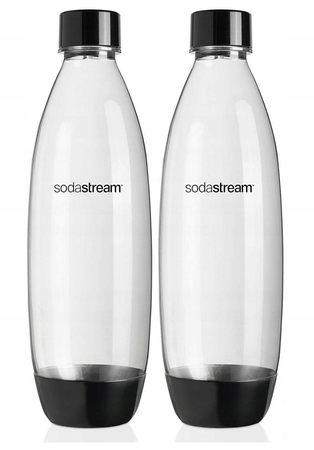 Zestaw butelek SodaStream Fuse czarnych, 2x1L