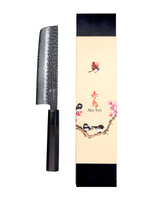 Nóż Nakiri do warzyw ze stali damasceńskiej 7" - Aka Tori Tokyo Black