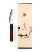 Nóż do obierania z grawerem Aka Tori ze stali damasceńskiej 3,5" - Tokyo Hammer
