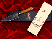 Nóż szefa kuchni ze stali damasceńskiej 6" - Aka Tori Kyoto Olive