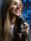 Kubek na kawę termiczny Dr.Bacty Apollo 227 ml - Morski - czarny