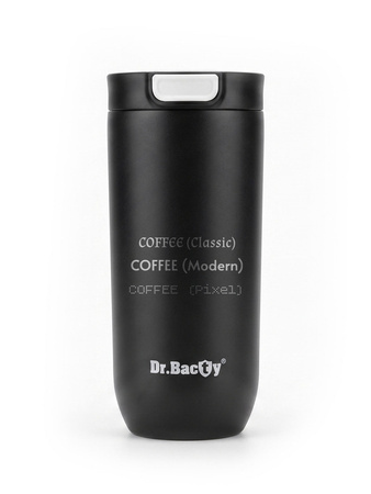 Kubek termiczny z grawerem Dr.Bacty Atlas 540 ml -  czarny