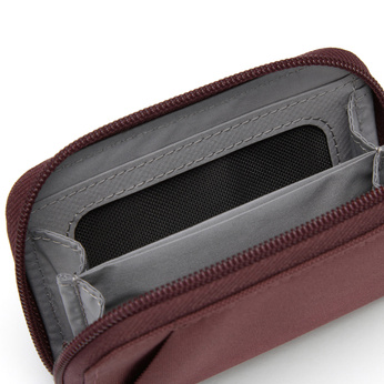 Portfel mały RFID Pacsafe - bordowy