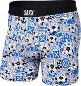 Bokserki męskie szybkoschnące SAXX VIBE Boxer Brief piłki- niebieskie