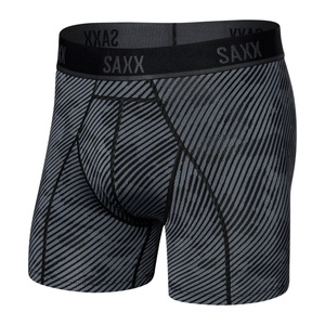 Bokserki do biegania/ bokserki męskie sportowe SAXX KINETIC Light Boxer Brief krzywe paski - czarne