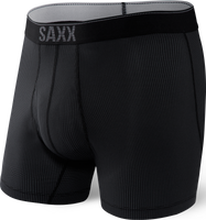 Bokserki męskie trekkingowe / sportowe z rozporkiem SAXX QUEST Boxer Brief Fly – czarne