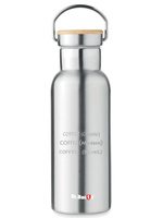 Butelka termiczna Dr.Bacty Iris 500 ml - srebrna- personalizowana grawerem