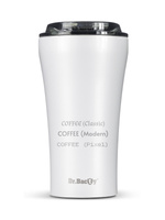 Kubek termiczny na kawę Dr.Bacty Apollo 2.0 - 360 ml - Glossy White - Z twoim grawerem