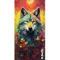 Ręcznik szybkoschnący dwustronny Dr.Bacty L 60x130 – Wolf