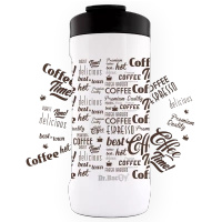 Kubek termiczny do kawy Dr.Bacty Notus 360 ml - Dla kawosza - biały