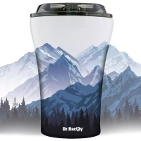 Kubek na kawę na wynos Dr.Bacty Apollo 227 ml - Góry - biały