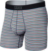 Bokserki męskie trekkingowe / sportowe z rozporkiem SAXX QUEST Boxer Brief Fly - kolorowe paski