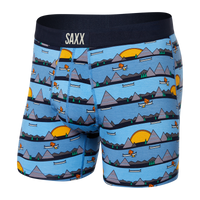 Bokserki męskie SAXX ULTRA Boxer Brief Leniwa rzeka - niebieskie
