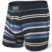 Bokserki męskie szybkoschnące SAXX VIBE Boxer Brief nierówne pasy - czarne