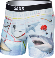Bokserki męskie sportowe SAXX VOLT Boxer Brief - Hokej - błękitny