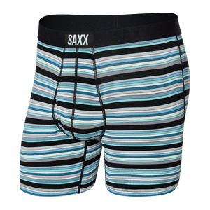 Bokserki męskie wygodne SAXX ULTRA Boxer Brief Fly marsz pingwinów - niebieskie