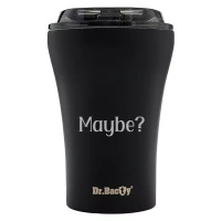 Kubek do kawy, wielorazowy Dr.Bacty Apollo 227 ml - Maybe - czarny