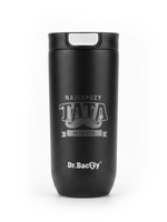 Dr.Bacty Atlas 540ml, czarny mat - termiczny, kubek do kawy dla taty