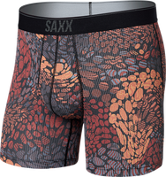 Bokserki męskie trekkingowe / sportowe z rozporkiem SAXX QUEST Boxer Brief Fly  plamki- bordowe