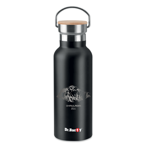 Butelka termiczna z grawerem Dr.Bacty Iris 500 ml - Czarna - Daulagiri
