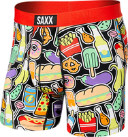 Bokserki męskie szybkoschnące SAXX VIBE Boxer Brief Fast Food - czerwony