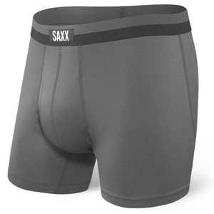 Bokserki sportowe męskie z rozporkiem SAXX SPORT MESH Boxer Brief Fly – grafitowe