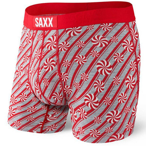 Bokserki męskie szybkoschnące SAXX VIBE Boxer Brief cukierki - czerwone