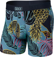 Bokserki męskie szybkoschnące SAXX VIBE Boxer Brief Tropikalne - granatowe