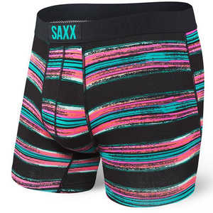 Bokserki męskie szybkoschnące SAXX VIBE Boxer Brief pasy - czarne